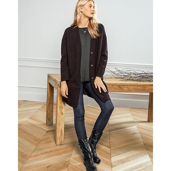 Eileen Fisher Organic Cotton Stretch Skinny Jeans in‎ Darkwash Blue Size 8 - Picture 2 of 7